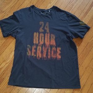 GUESS Navy Blue 24 Hour Service Graphic T-Shirt